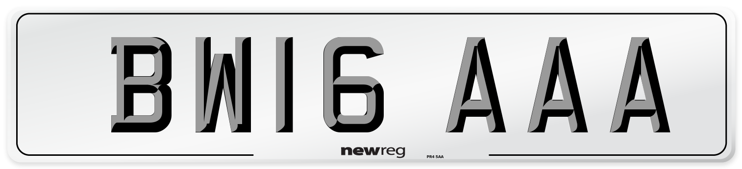 BW16 AAA Number Plate from New Reg